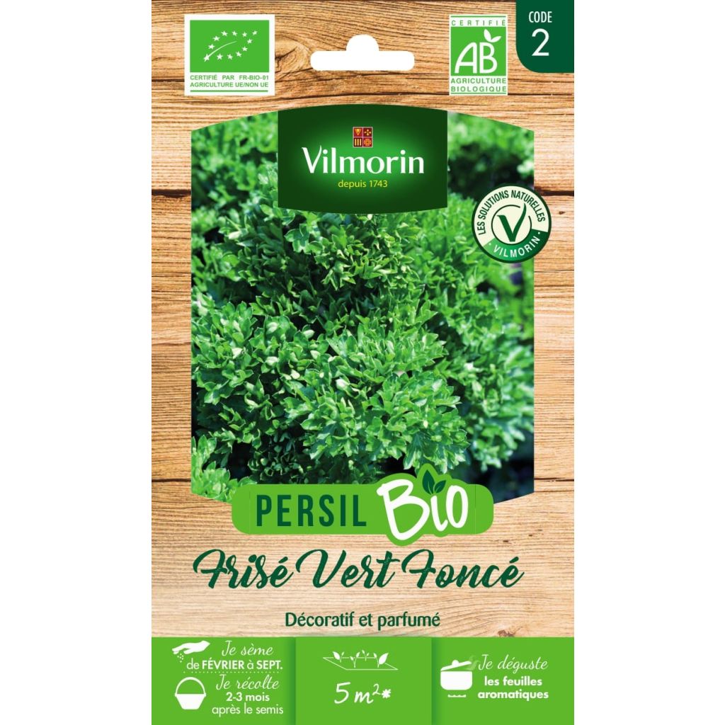 Persil frisé vert foncé Bio - Vilmorin