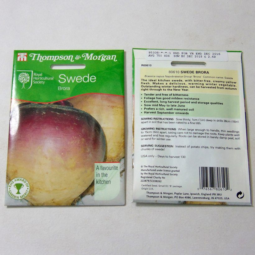 Esempio di esemplare Rutabaga Brora Graines come consegnato