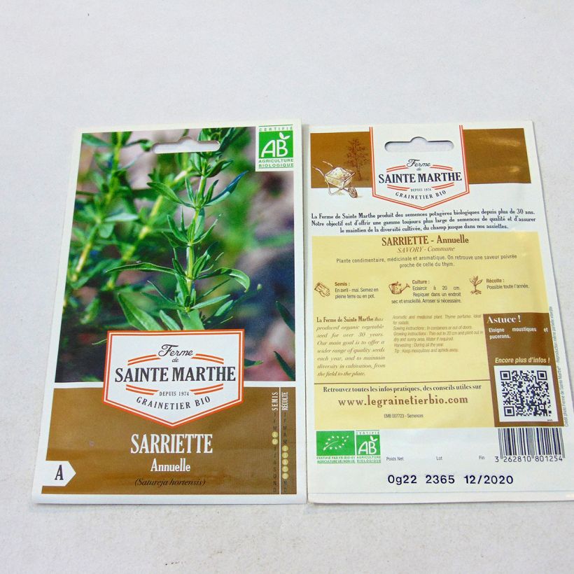 Esempio di esemplare Sarriette annuelle Bio - Ferme de Sainte Marthe Graines come consegnato