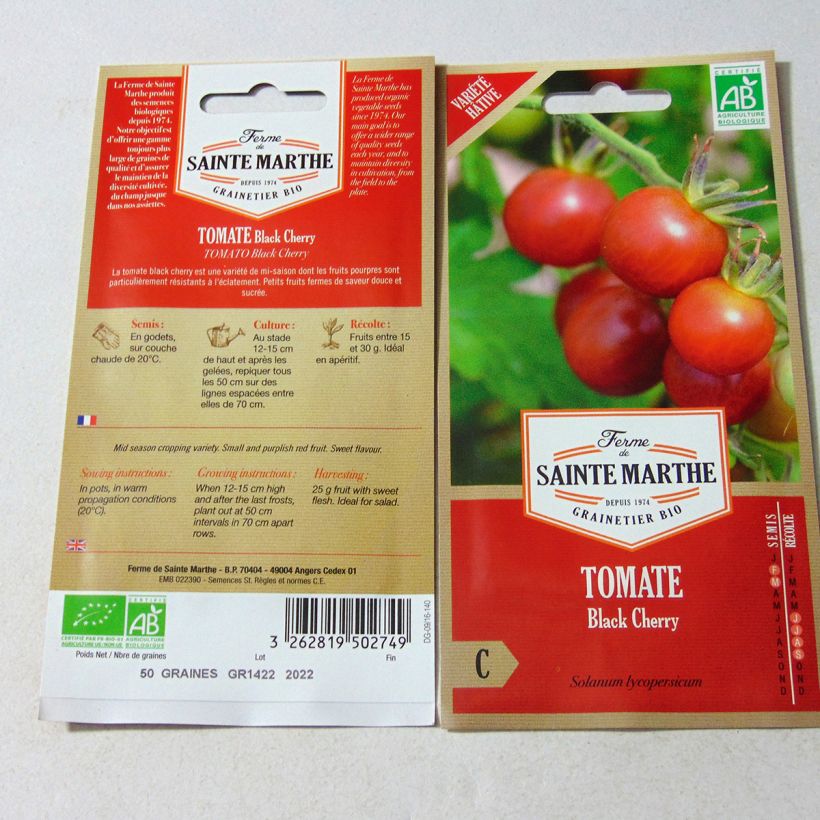 Esempio di esemplare Tomate Black Cherry Bio - Tomate cerise Noire - Ferme de Sainte Marthe come consegnato